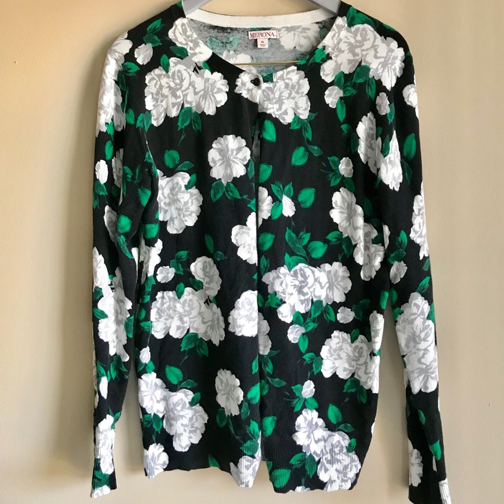 Merona Floral Cardigan Size XL